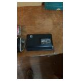 vintage tape recorder lot including two devices and a pack of sony tapes