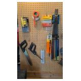 contents hanging from tool bench workbench