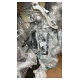 box of hangers and horse decorations