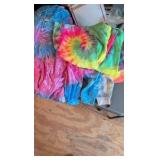 Large lot of tie-dye sweatshirts new and tagged