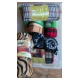 box of throw fleece as pictured new