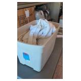 box of sweatshirts