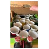 Glass Assortment set cups, coffee, mugs vintage