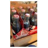 vintage coca-cola bottles, 12 bottles in total
