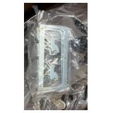 box of hangers and horse decorations
