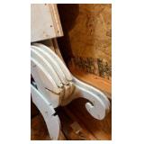 homemade decorative sleigh with reindeer