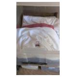 five bins of shirts and more
