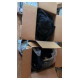two boxes of sweatshirts