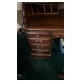 vintage wooden desk and chair