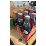 vintage coca-cola bottles, 12 bottles in total
