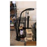 albin r pro 7500 photographic black tripod, inbox & vintage reading light