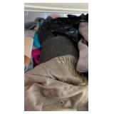 five bins of shirts and more