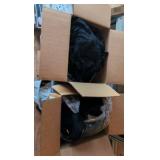 two boxes of sweatshirts