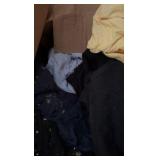 lot of Port Authority button up shirts in various sizes and various color T-shirts