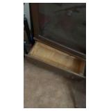 wooden gun case with drawer