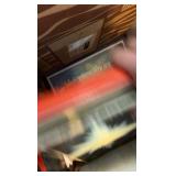 box of tapes and records. vintage music collectibles