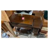vintage singer sewing machine table