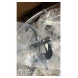 box of hangers and horse decorations