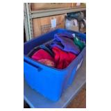 bin of sweatshirts