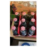 vintage coca-cola bottles, 12 bottles in total