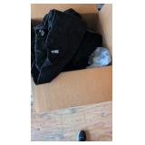 two boxes of sweatshirts