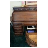 vintage wooden desk and chair