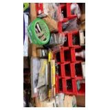 shelf contents including various screws, bolts, and nails