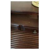vintage wooden desk and chair