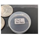 1964 Kennedy Half Dollar BU Roll - Brilliant Uncirculated, 20 Coins
