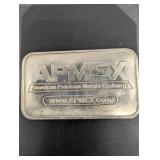 APMEX 1 Troy Ounce .999 Fine Silver Bar - American Precious Metals Exchange
