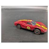 Hot Wheels Ford Mustang 1968 Die-Cast Car - Red with Yellow Racing Stripes