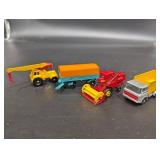 Lesney Matchbox Trucks Assorted Lot - Crane Carrier, Container & Harvester