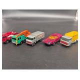 Assorted Die-Cast Airport Rescue Trucks - Red, Green, Grey & Yellow Vehicles
