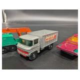 Assorted Die-Cast Airport Rescue Trucks - Red, Green, Grey & Yellow Vehicles