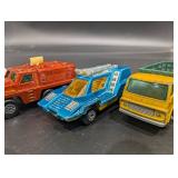 Matchbox Diecast Vehicles Lot - Esso Extra Petrol Bus, Police Car, Stake Truck (Lot of 6)