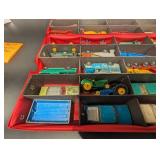Matchbox Lesney Die-Cast Miniature Cars in Red Carrying Case - BP & Esso Trucks (Assorted)