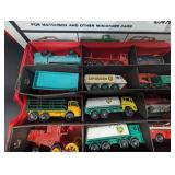 Matchbox Lesney Die-Cast Miniature Cars in Red Carrying Case - BP & Esso Trucks (Assorted)