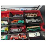 Matchbox Lesney Die-Cast Miniature Cars in Red Carrying Case - BP & Esso Trucks (Assorted)