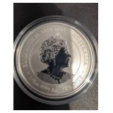 Australia 50 G Silver Dragon Coin .999 Fine - QEII 1952-2022 Dragon Series