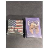 Two 5-Gram .999 Silver Bars - Rifle Flag Design & Viking Helmet (Lot of 2)