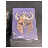 Two 5-Gram .999 Silver Bars - Rifle Flag Design & Viking Helmet (Lot of 2)