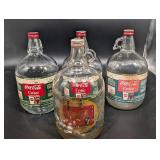 Coca-Cola One Gallon Glass Bottles - Vintage with Original Labels