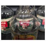 Coca-Cola One Gallon Glass Bottles - Vintage with Original Labels