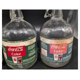 Coca-Cola One Gallon Glass Bottles - Vintage with Original Labels