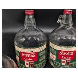 Coca-Cola One Gallon Glass Bottles - Vintage with Original Labels