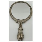 Vintage Silver Plated Vanity Set - Hand Mirror & Hair Brush & Comb
