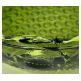 Vintage Bartlett Collins Green Glass Bowls Set of 8 - 1 Large Bowl & 7 Smaller Bowls