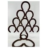 Artisan Horseshoe Christmas Tree Sculpture
