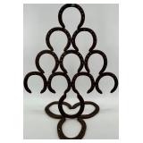 Artisan Horseshoe Christmas Tree Sculpture