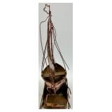 Signed John Demott Copper Sailboats on Stone Base and Musical Sailboat